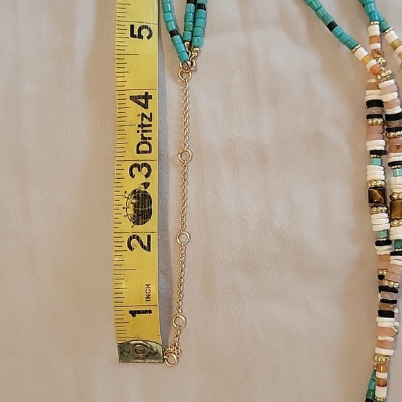 Free People West Coast Boho Layered beaded necklace NWT Western Coastal - Picture 10 of 10